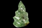Polished Green Chrysoprase Flame - Madagascar #108341-2